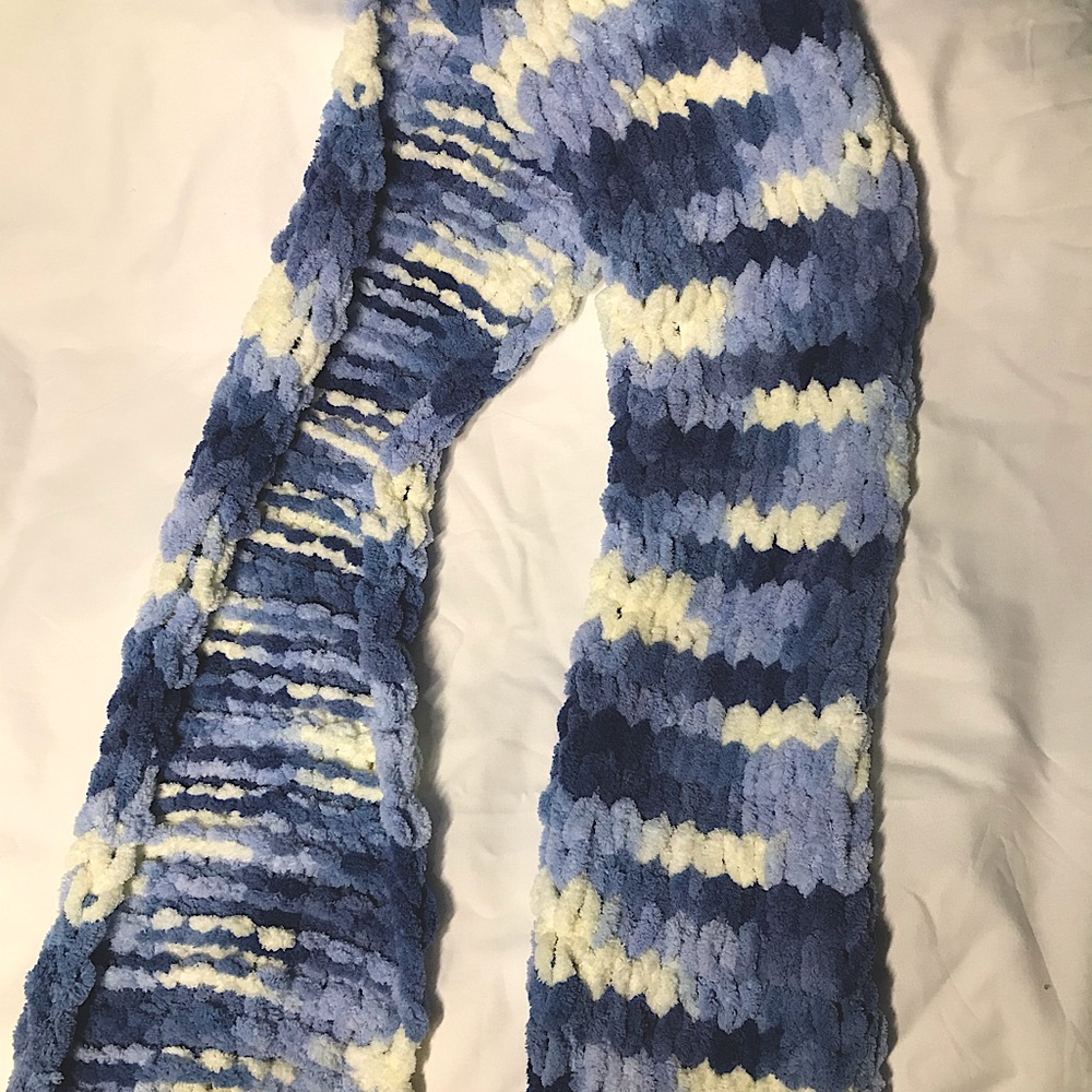 Scarf made using Bernat Alize Blanket ez Yarn